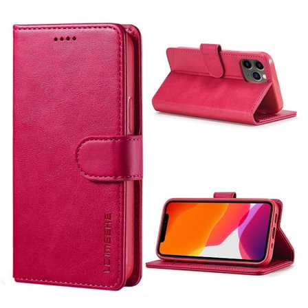LC.Imeeke läder iPhone 12 Pro Max fodral - Röd
