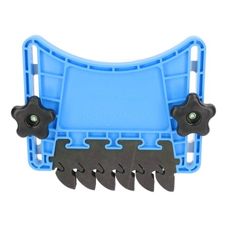 Fjærbrett Sikkerhets Skyvekloss for Bordsag Fresbord Båndsag Trebearbeiding Gjerde Blå