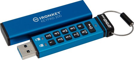 Kingston IronKey Keypad 200 - USB-flashstasjon - 256 GB