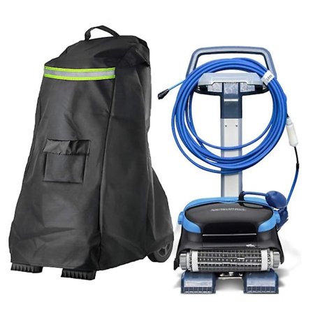 Pool Cleaner Cart Cover, Dolphin Robot Pool Cleaner Cart Cover, Tjock Svart Tyg med Handtag och Reflekterande Pool Cleaner Cover (22 x 26 x 42 tum) (
