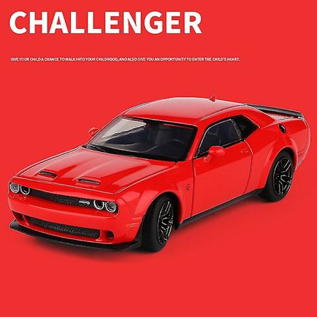 1:32 Dodge Challenger Srt Legering Sportsvogn Model Diecast & Legetøjs Metal Muskelbil Model Simulering Lyd Og Lys Børns Gaver