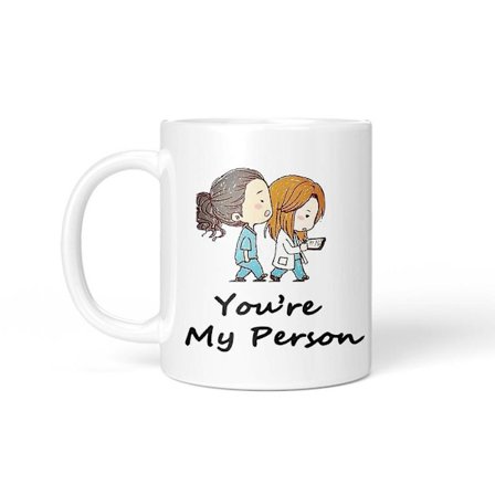 Rolig kaffekopp - Du er min person - Vennekopp - Bursdagskopp for venninne, kvinnelige venner, søster - Søt kaffekopp, Bff, søstre