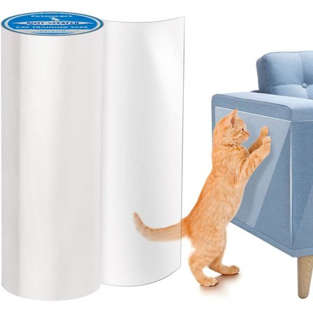 Naarmuuntumista estävä sohvan suojus kissoille, kissan naarmuuntumissuoja, kissan kynsien suojus nahkaovelle, seinälle, sängylle, huonekaluille, 