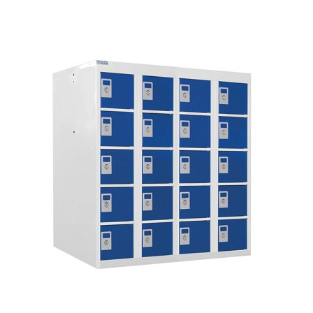 Personal effects locker, 20 comps, 940x900x380 mm, blue