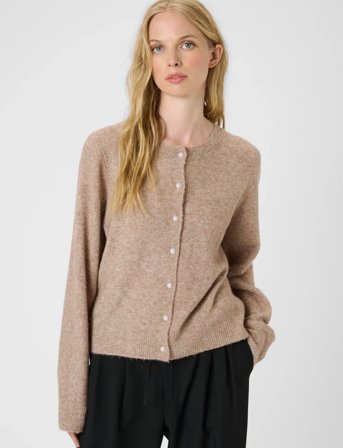 Karen By Simonsen Kbnoabelle Plain Cardigan - Beige - XXL