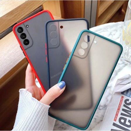 Genomskinligt Matt fodral För samsung s21 grön