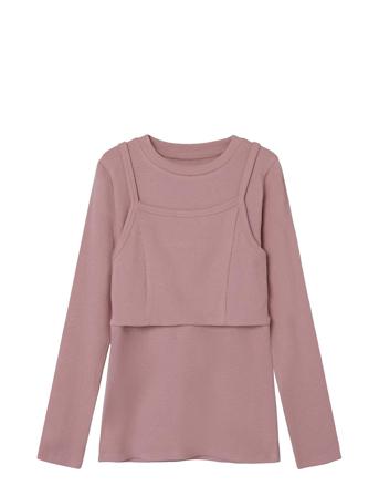 Nkfklasi Ls Top Tops T-shirts Long-sleeved T-shirts Pink Name It