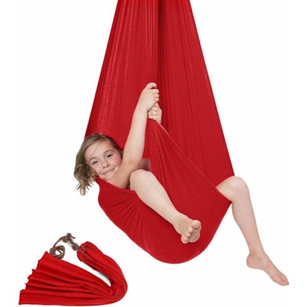 Sensorisk gynge i stof, nylon, rød 1X2,8m -