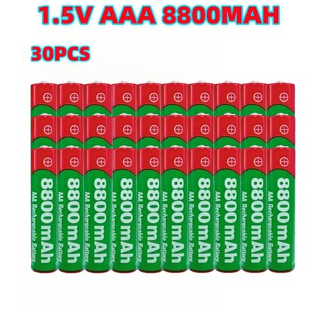 NYT 8800mAh genopladeligt batteri AAA alkalinitetsbatteri 1,5 V AAA-batteri til ure Mus Computere Legetøj Så videre