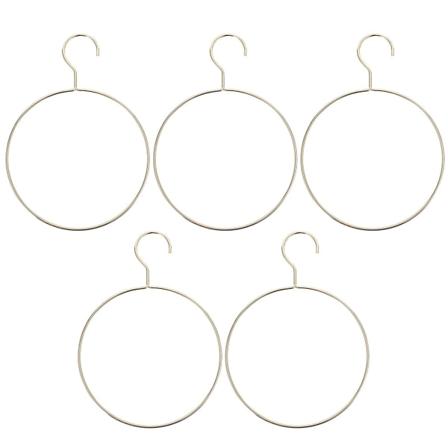 5 st Runda Klädhängare Järn Runda Hängare Kreativa Halsduk Hängare Metall Rund Hängare (guld)Guld 25,5 * 17,8 cm Golden 25.5*17.8cm