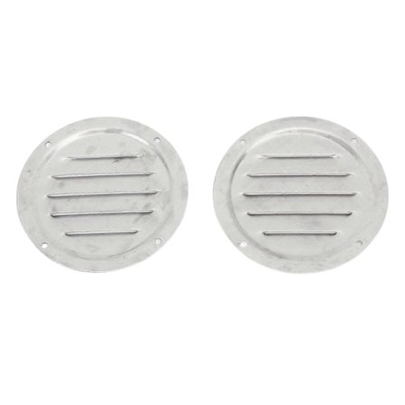 2 STK Runde Ventilationsriste i Rustfrit Stål, Marinekvalitet, Regntæt Ventilationsdæksel til Marinebåde Yacht 4 tommer