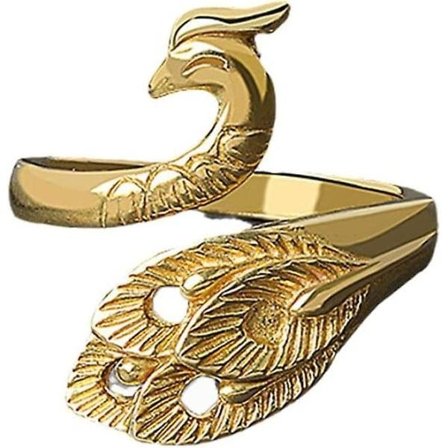 Virknål ring justerbar garnring för virkning påfågelform stickning öppen fingerring för mor mormor