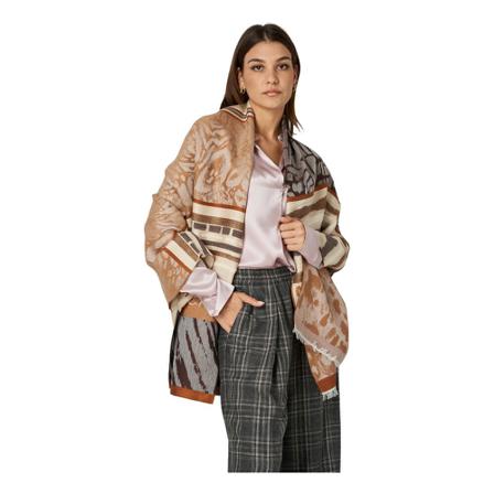 Manila Grace Capes Brun, Dame Poncho, Størrelse: ONE Size