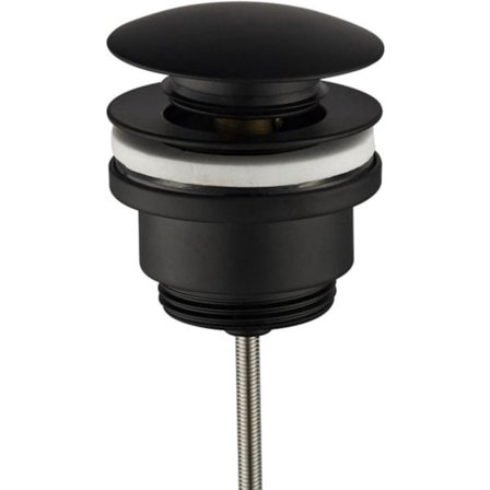 Lyxig tryckventil avloppsplugg 1¼" matt svart