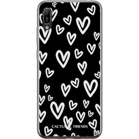 Kompatibelt Mobildeksel til Huawei Huawei Y6 Pro (2019) Cactus and Friends - Handdrawn Love Chaos