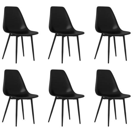 Vidaxl Matstolar 6 St Svart Pp Svart