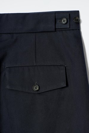 COS Femme Pantalon Chino En Sergé De Coton in Bleu