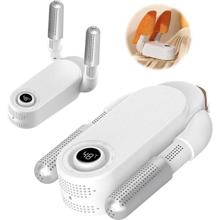 ING Sammenfoldelig tørrer, Fire blæserhastigheder, Intelligent temperaturkontrol, Varmebestandigt og flammehæmmende materiale, 360° varm luft