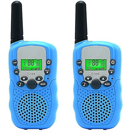 Blå 2-pack Barn Walkie Talkie Tvåvägsradio Leksak 4,8 km Räckvidd Cai1561 2025th