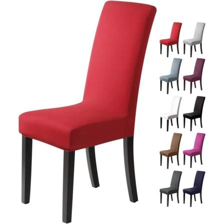 Tuolin Slipcover Decor 2-osainen Stretch-Cover Tuoli Slipcover Elastinen cover universal istuvuudelle (2 kpl pakkaus, punainen)