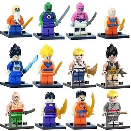 Set med 12 Dragon Ball leksaksfigurer Byggklossar Presenter till barn Leksaker 3-7cm Style14