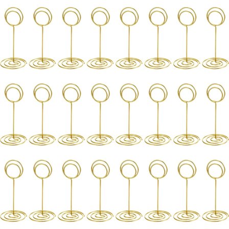 24 Stykker Guld Bordnummerholdere Bryllups Bordkort Holdere, ZQKLA