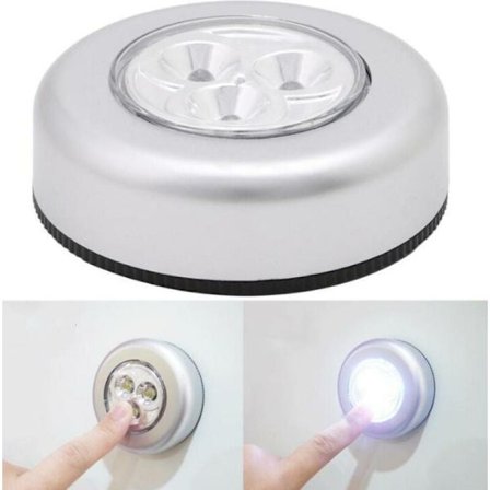 LED Touch-lampe Stick Batteridrevet Stick Tap Tryk Tap Hjem Stick On Lampe