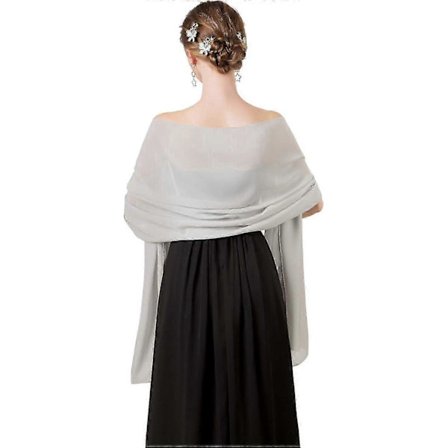 Pehmeät sifonkihuivit, hartiahuivit ja kääreet, jotka sopivat iltapukujen kanssa, häähuivi, morsiusneitojen huivi, sopii naisille