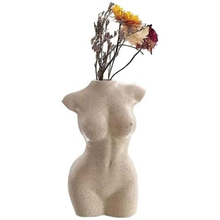 Kroppsvas kvinnlig form, kroppsformad skulptur, söt knoppblomma
