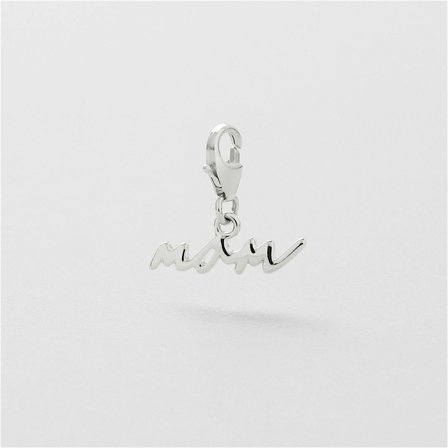 Mom Charm - Sterling Silver - Safira