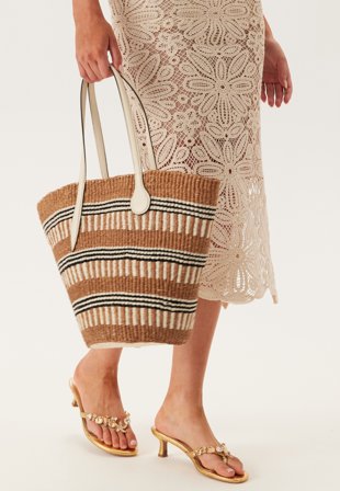 Liffner - Straw Basket - Beige - Kläder - - Bubbleroom