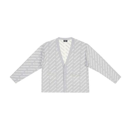 Balenciaga, Cardigans Grijs, Heren, Maat:M,Katoen,print
