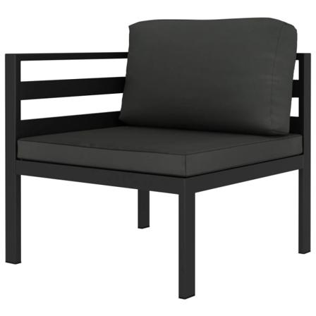 Vidaxl Loungeset För Trädgården 4 Delar Med Dynor Aluminium Antr Antracit