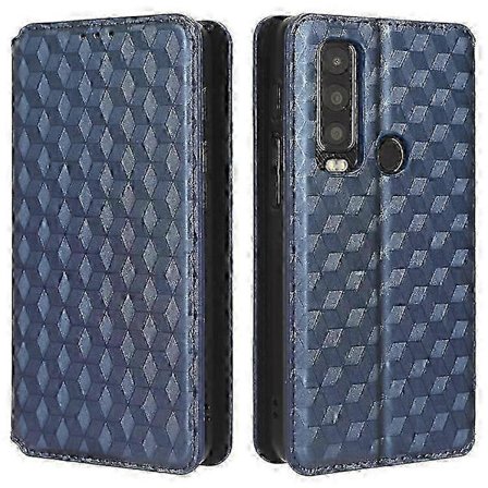 Kompatibel med Motorola Defy 2 5G / Cat S75 5G Rhombus Præget PU Læder Telefon Etui Wallet Stand Flip Cover