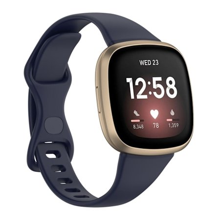 Bekvämt Fitbit Versa 4/ 3 band - Mörkblått