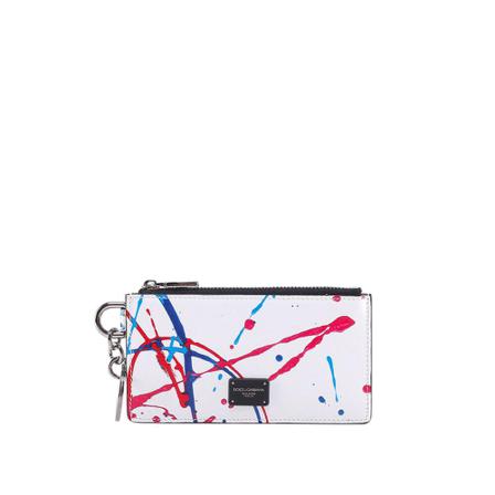 Dolce & Gabbana, Card Holder Biały, Mężczyzna, Rozmiar: ONE Size