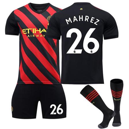 22-23 Manchester City Udebanetrøje Riyad Mahrez Fodboldsæt S