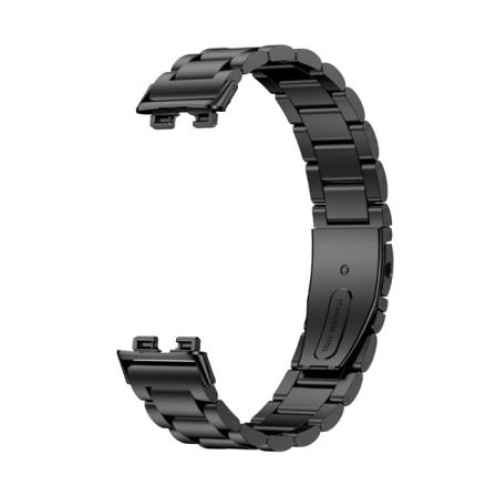 Urrem i rustfrit stål til Huawei Band 8/8NFC/9/9NFC Sort