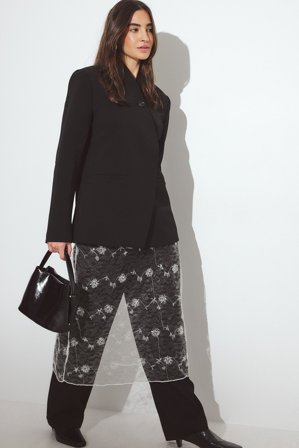 NA-KD transparenter Maxi-Paillettenrock - Maxiröcke - Weiß - L