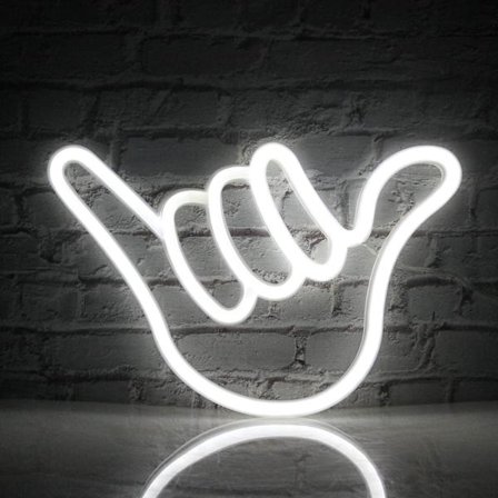 2025 Lämplig Finger Neon Skylt Lyckogest Vit Neon Neonljus Skylt Handformade Neonljus för Sovrum Bar