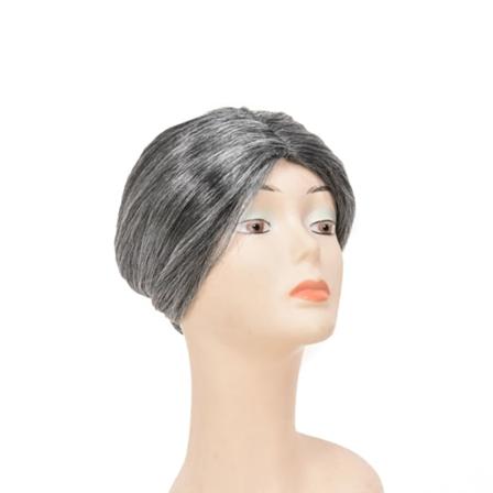 Mummon peruukki päähine sopii puku-lavanäytöksiin Harmaa mummon peruukki