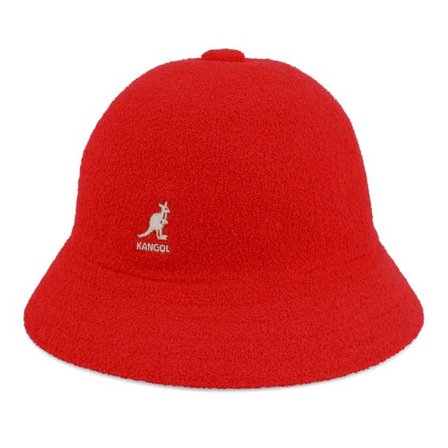 Kangol - Röd bucket Hatt - Bermuda Casual Scarlet Bucket @ Hatstore