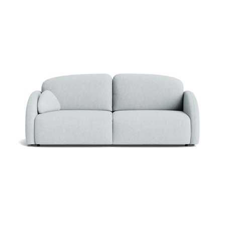 Salerno 3-Sitzer-Schlafsofa mit Stauraum, Aragon Kristallblau, modernes Design, Bettfunktion, Nozag-Federung, komfortable Polsterung, 93cm