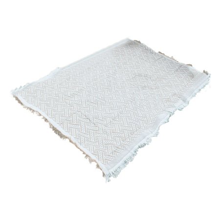 Picnic-tæppe med frynser i bomuld, blødt, komfortabelt, enkel stil 180x230 til camping og strand