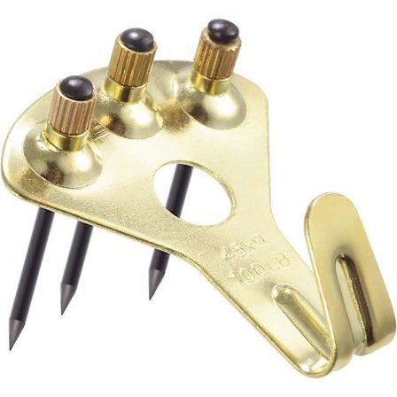 10-pak 100 lbs billedrammeophængningskroge med søm, billedophængningskroge, kraftig gipsvæg Pro-foto