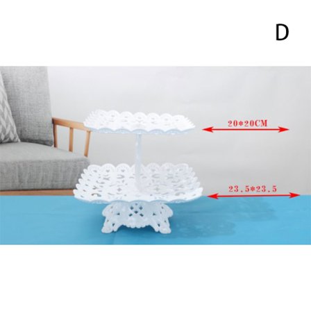 1/2 st Tårtställ Fat Cupcake Snacks Tallrikar Tre-lagers Crea