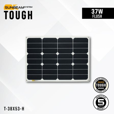 Pannello solare flessibile Sunbeam Tough 37W Flush, 36.9 W, monocristallino, 12 V, 535 x 378 mm