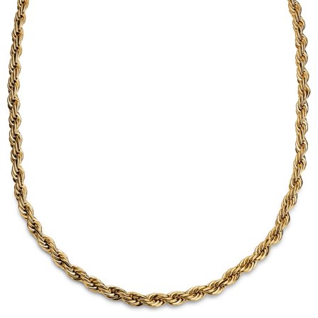 Essentials | Collar de cadena de cuerda dorado de 8 mm para hombres - Collares de cadena