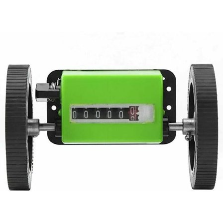 Meter Tæller - 1 stk Mekanisk Længde Meter Tæller Rulle Hjul Grøn