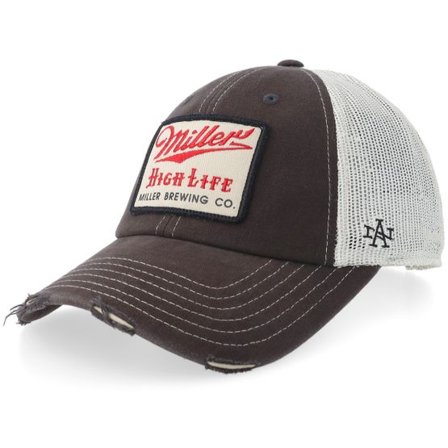 American Needle - Svart trucker Keps - "Hatstore Exclusive x Miller High Life Stone/Washed Black Trucker " @ Hatstore